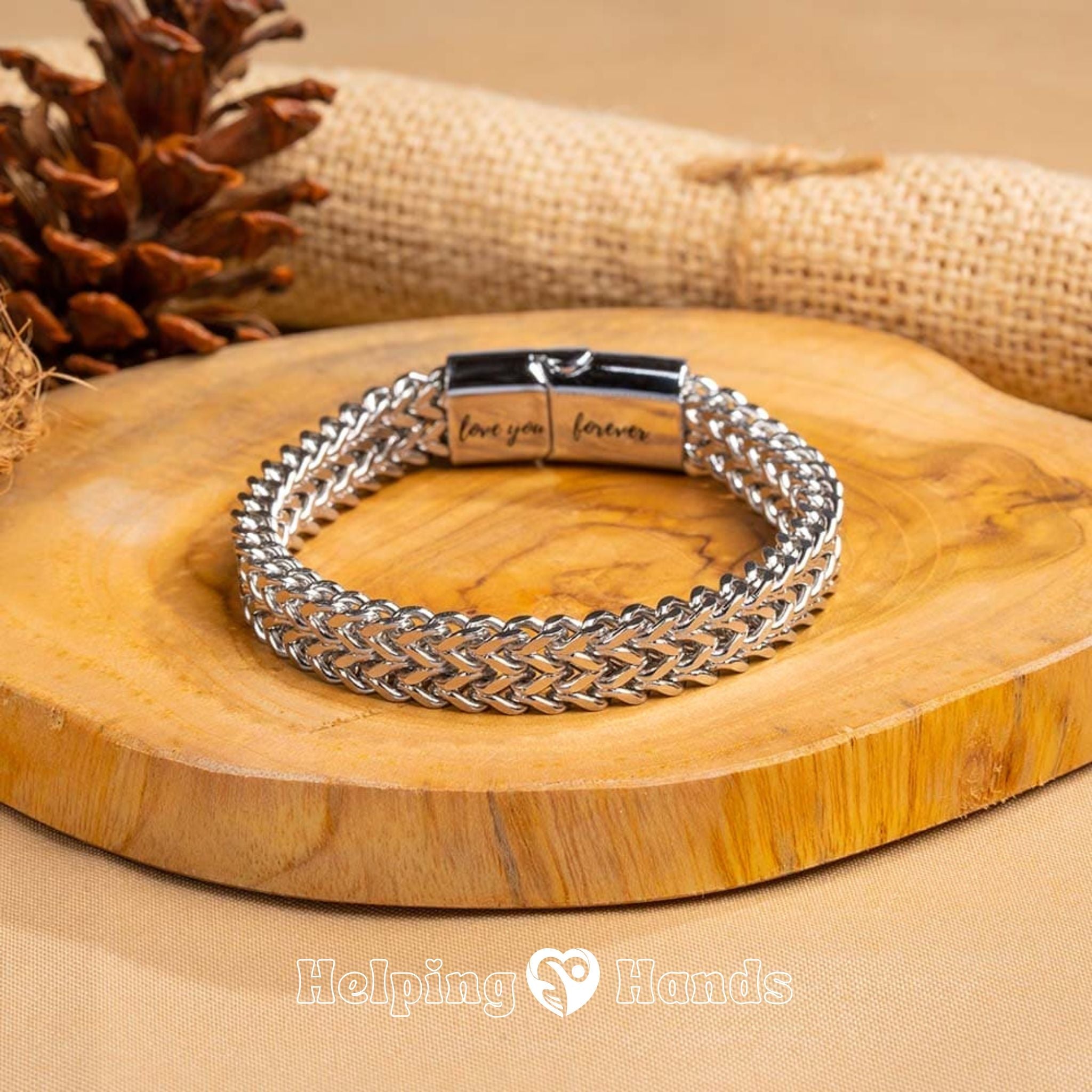 silver plating bracelet for men